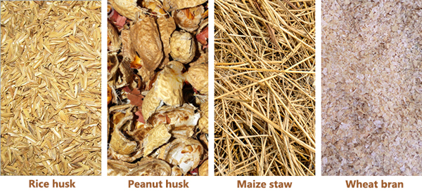 crop residues for making biomass pellets