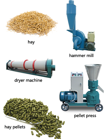 hay pellets making process