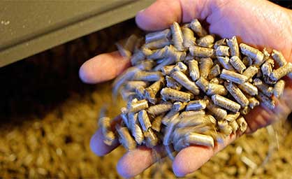 cool down made wood pellets