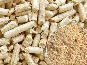 compressed sawdust pellets
