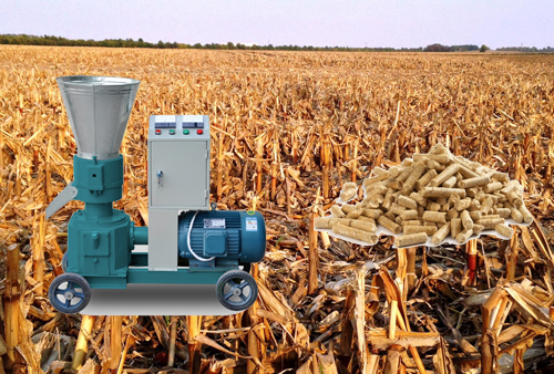 Corn stalk pellet press