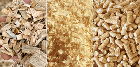 wood chips sawdust pellets